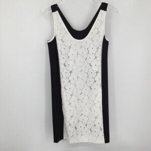 DVF Diane von Furstenberg Desta Eyelet dress white black lace shift tank new 2